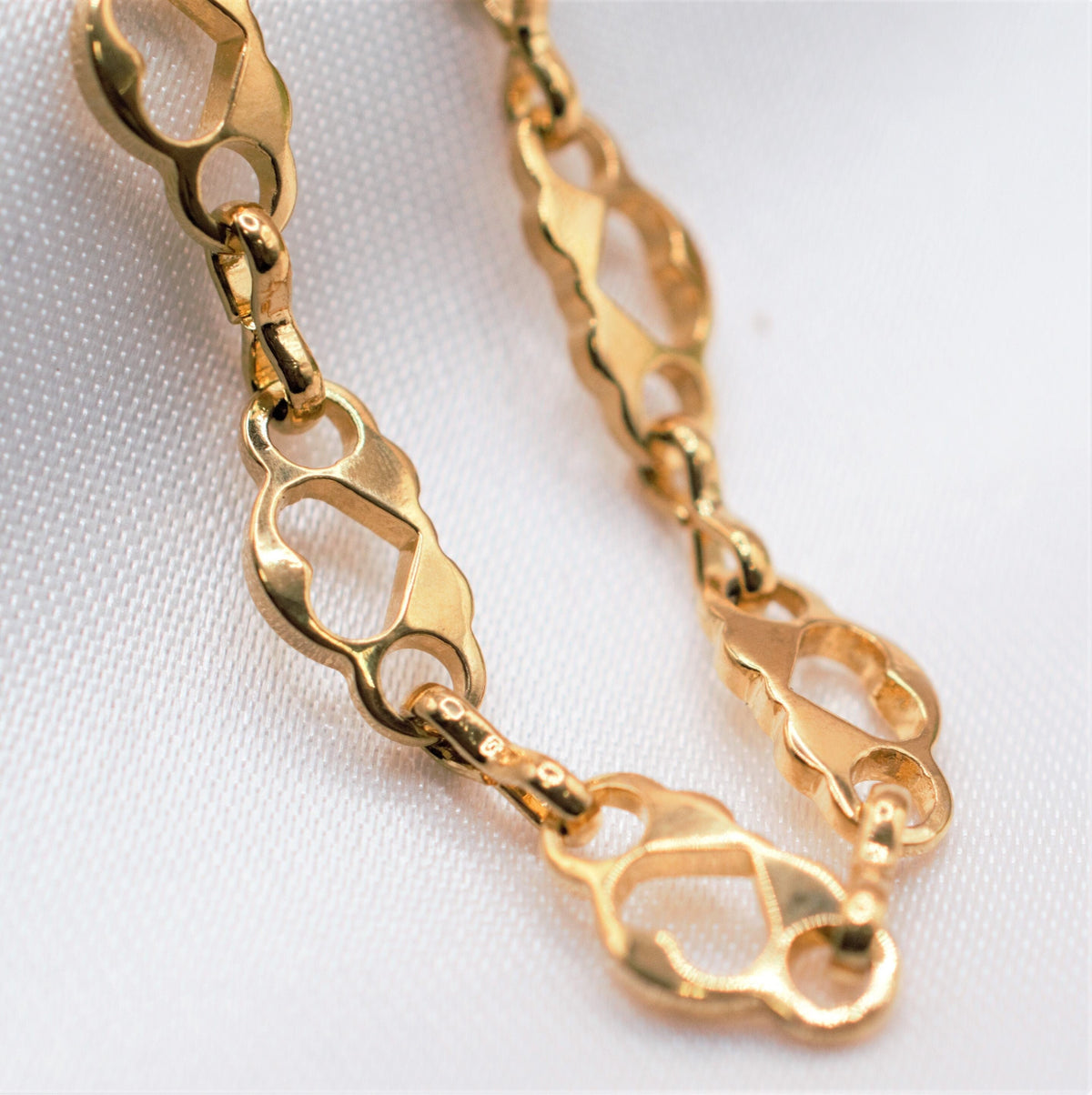 18" inches 18k gold filled EP heart connector chain, 6mm width 1mm thickness, chain findings for jewelry making cg516 jewe...