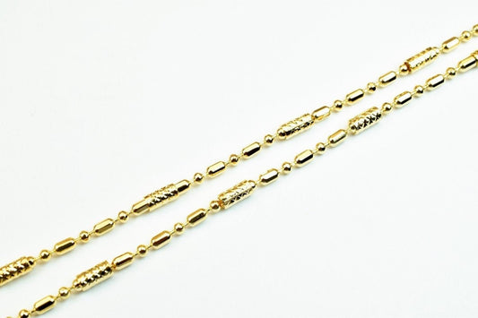 18K Pinky Gold Chain: Delicate 2mm Width - , Tarnish Resistant, Water Resistant Finish for Jewelry