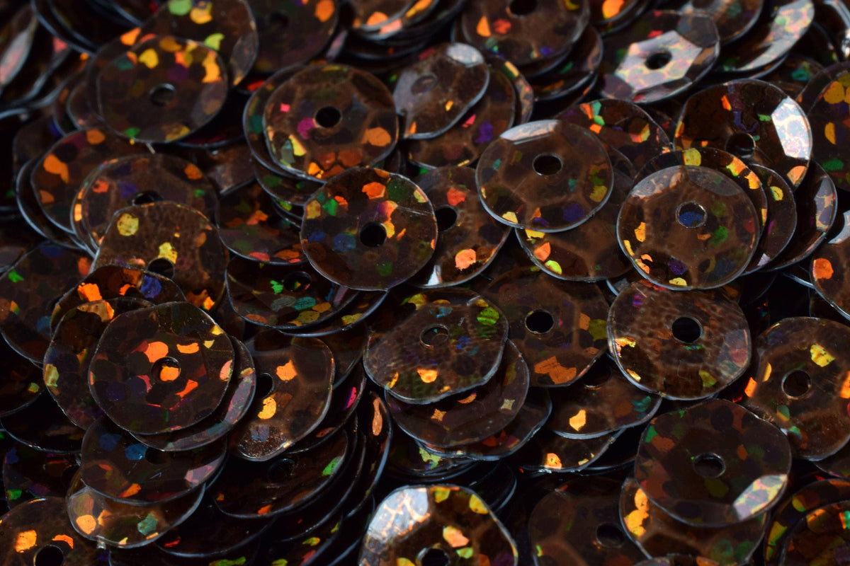 Light Bronze Brown Sheen Round Sequins: 3/6mm Glossy Iridescent Paillettes, 2000pcs Pack | Craft Supplies, Apparel Trim, 0.5-1mm Hole