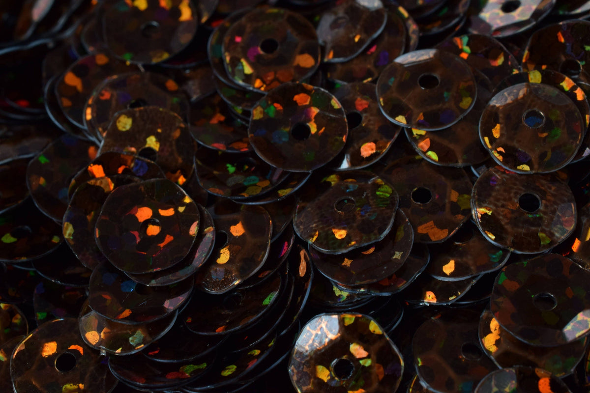 Light Bronze Brown Sheen Round Sequins: 3/6mm Glossy Iridescent Paillettes, 2000pcs Pack | Craft Supplies, Apparel Trim, 0.5-1mm Hole