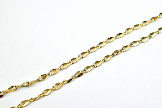 18k Gold Filled Alternative Chain: Pinkish Gold - , Durable Finish, Jewelry Crafting Supply