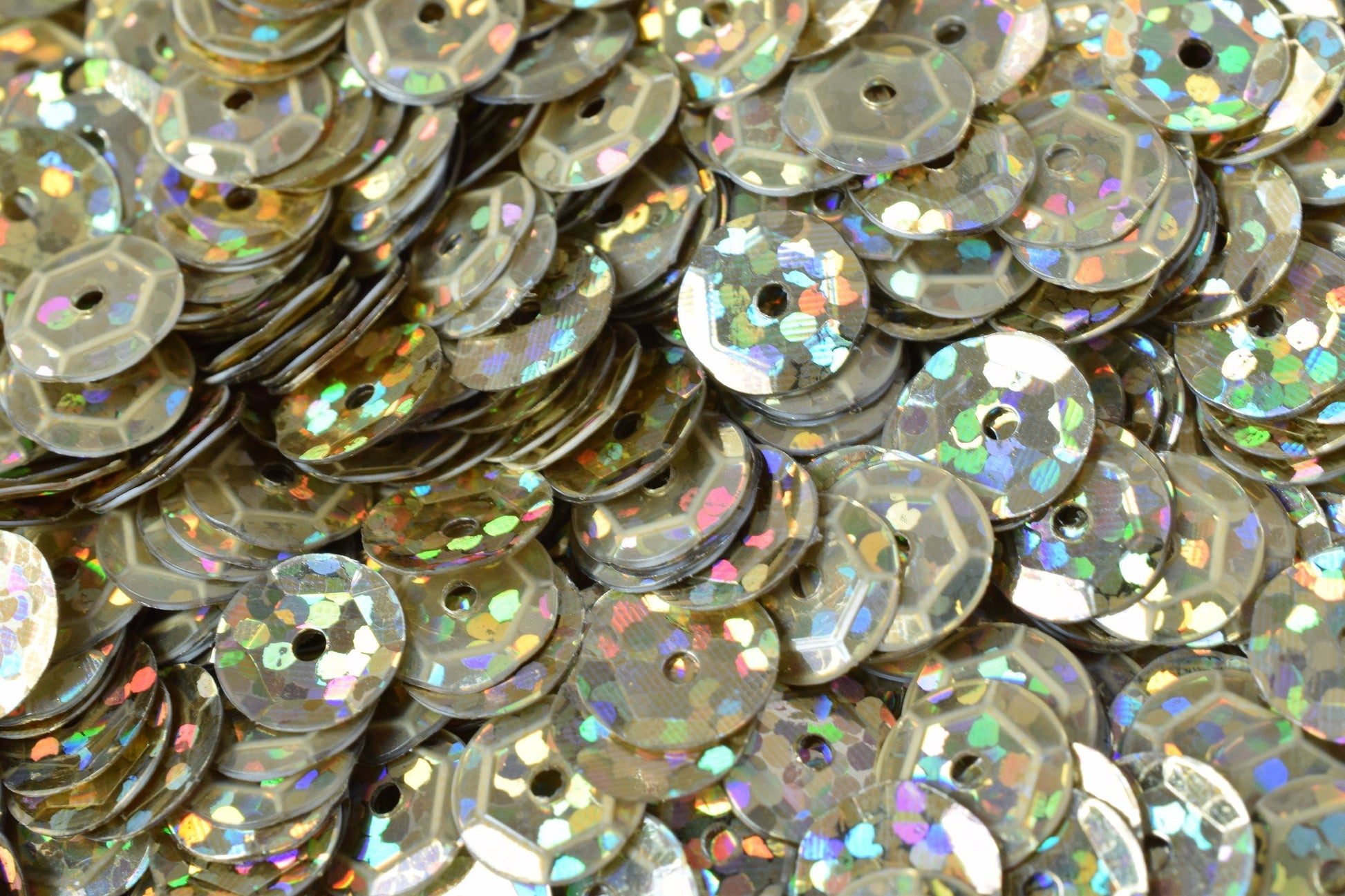 6mm Light Gold Brassy Cup Iridescent Sequins Sheen Round Sequins/Loose Paillettes,Wholesale Sequins,Shimmering Sequin Appa...