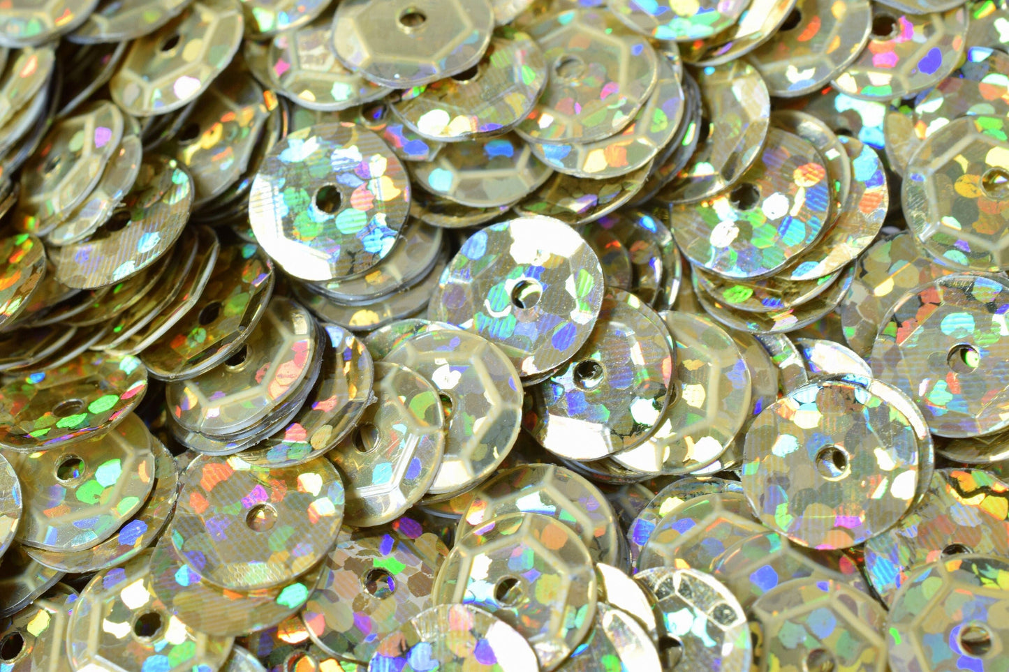 6mm Light Gold Brassy Cup Iridescent Sequins Sheen Round Sequins/Loose Paillettes,Wholesale Sequins,Shimmering Sequin Appa...