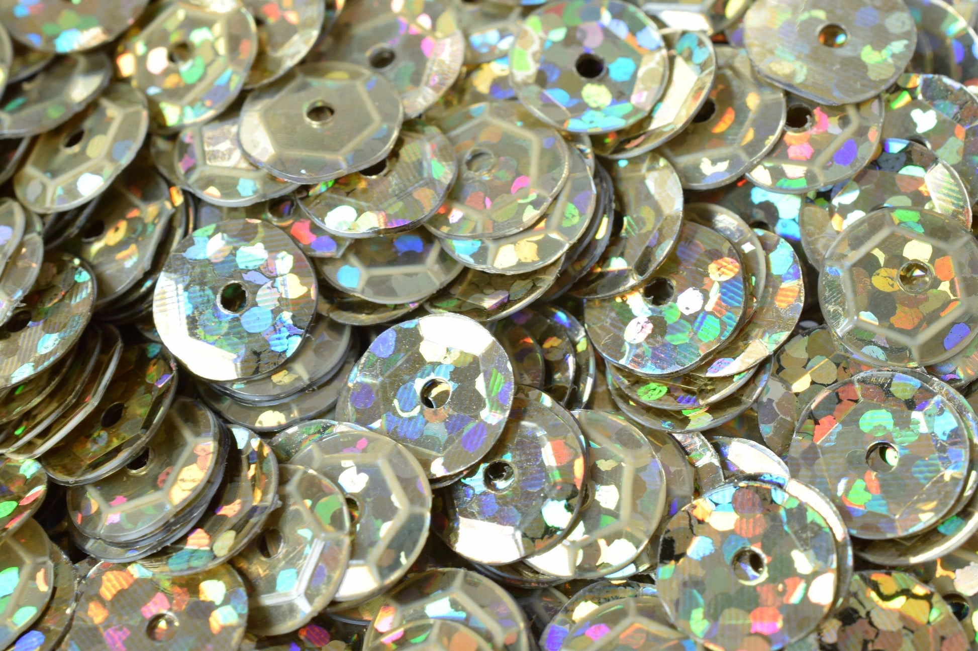 6mm Light Gold Brassy Cup Iridescent Sequins Sheen Round Sequins/Loose Paillettes,Wholesale Sequins,Shimmering Sequin Appa...