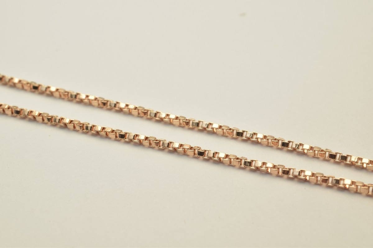 18K Rose gold filled EP tarnish resistant Chain 17.25" Inch CG216 jewelry making supplies - detail image 3