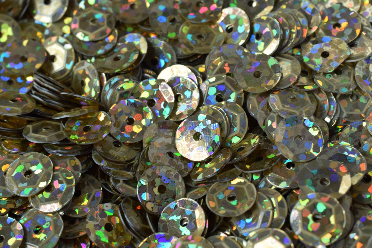 6mm Light Gold Brassy Cup Iridescent Sequins Sheen Round Sequins/Loose Paillettes,Wholesale Sequins,Shimmering Sequin Appa...