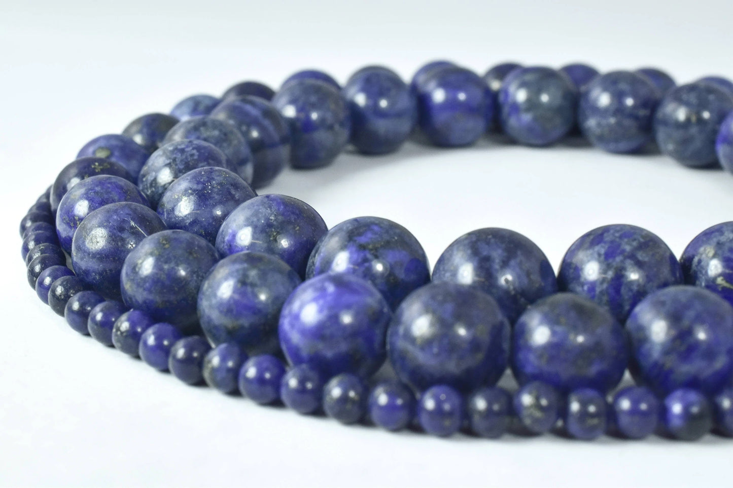 natural lapis lazuli round stone beads 4 mm 4 5 mm 6 mm 8 mm 10 mm 12 mm sold by string 335815898 jewelry making supplies...