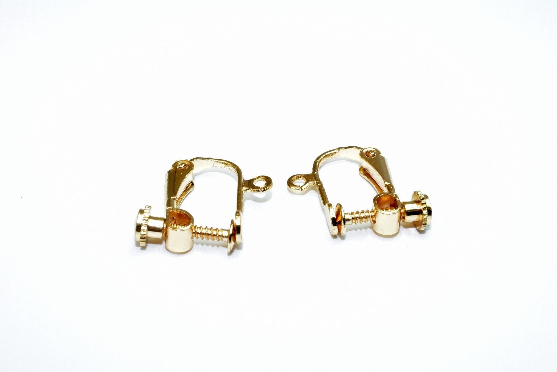 Gold Filled Look, EP Screwback/ Clip/ Hook Earring Findings jewelry making supplies - detail image 7