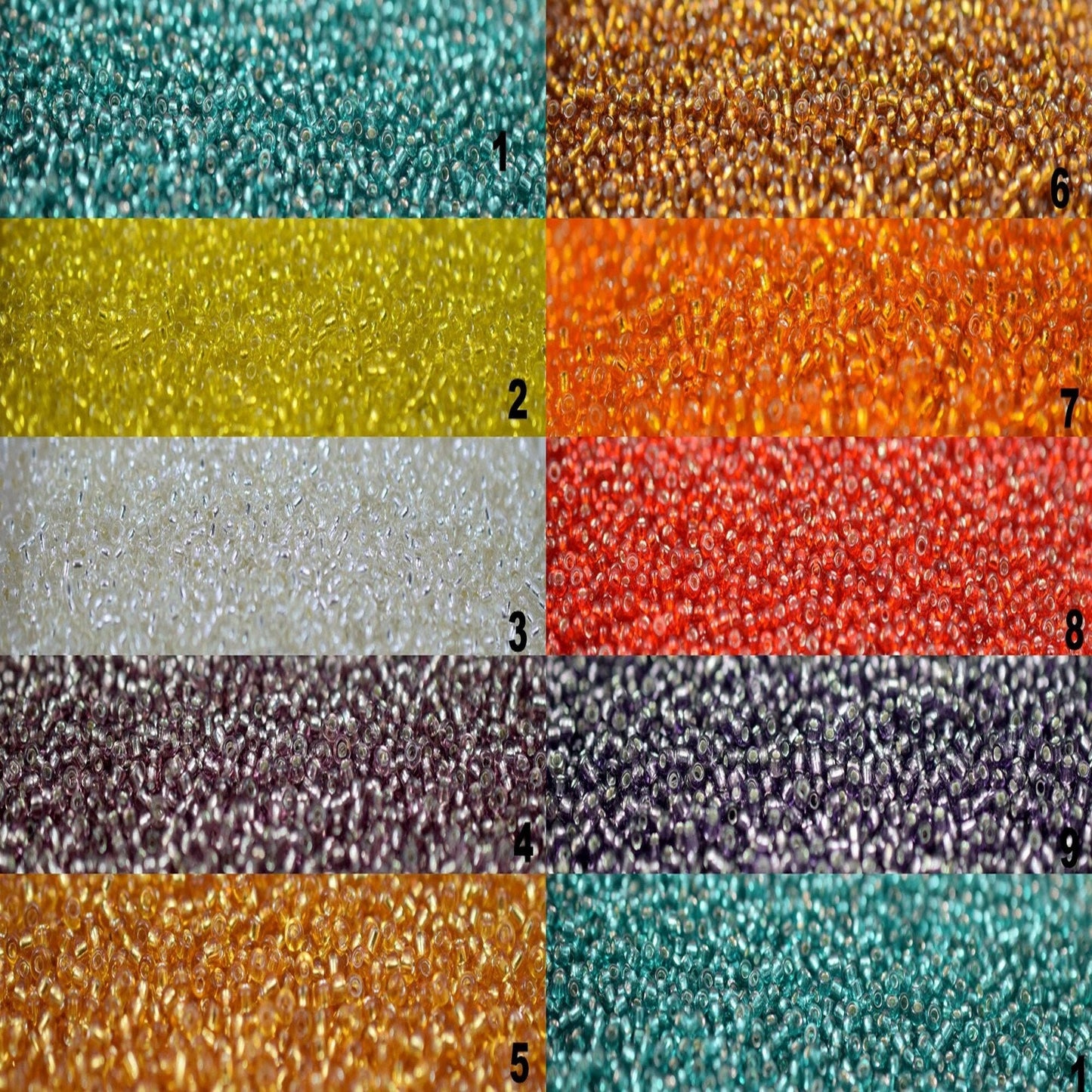 Glass Seed Beads Sizes 9/0: 9 Colors, Round Cut, Approx 2.6mm | Jewelry Making, Bulk Craft Supplies | High Quality