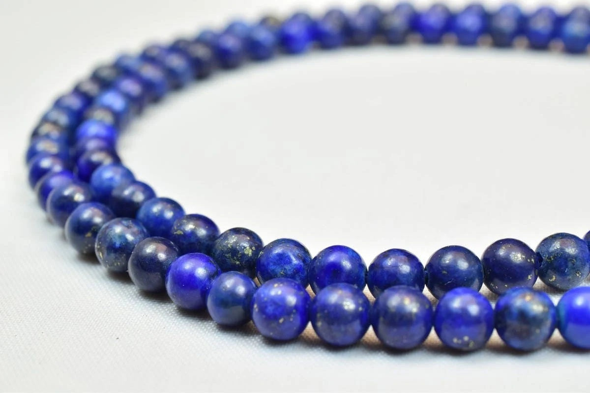 natural lapis lazuli round stone beads 4 mm 4 5 mm 6 mm 8 mm 10 mm 12 mm sold by string 335815898 jewelry making supplies...