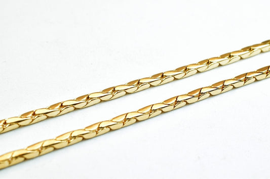 18K Pinky Gold Filled Look, EP tarnish resistant Chain Size 17.25" Long 1.5mm Width 1.5mm Thick  CG297 jewelry making supp...