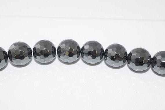 12mm Disco Ball Hematite Round Gemstones Beads, hematite,hematite jewelry,hematite stone,hematite ,hematite gemstone,round...