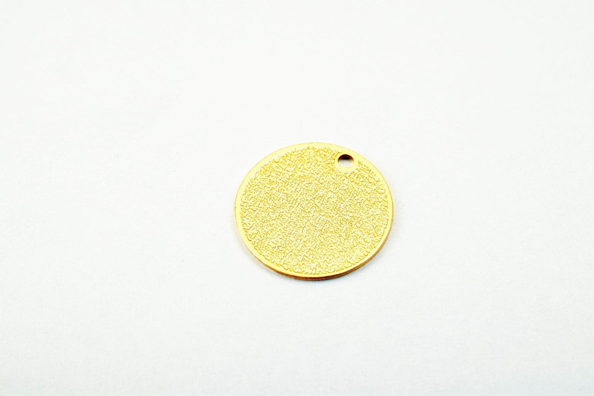 Dainty Thin 18K Pinky Gold Filled Look, Stardust Tag Pendant Size 12mm Thickness 0.5mm  DGF07  6pcs jewelry making supplie...