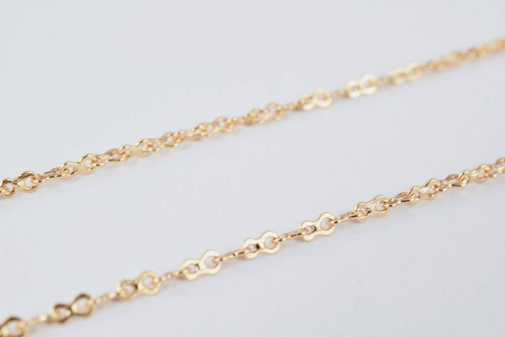 18K Pinky gold filled EP tarnish resistant Chain 16" Inch CG184 jewelry making supplies - detail image 8