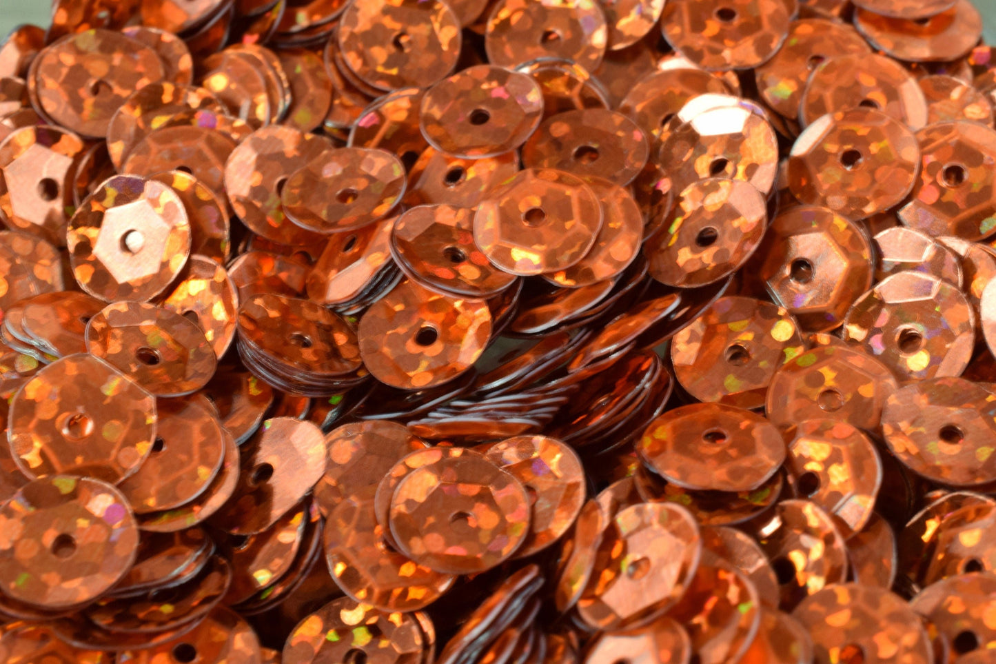 3/4/6mm Orange Copper Cup Glossy Sequins Sheen Round Sequins/Loose Paillettes,Wholesale Sequins,Shimmering Sequin Apparel...