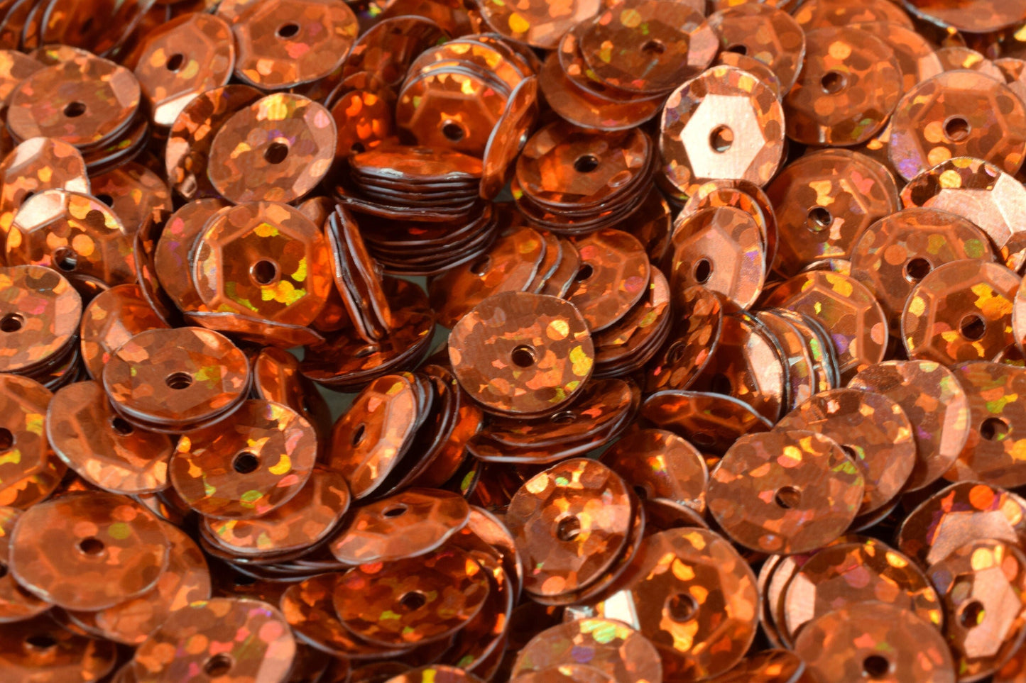 3/4/6mm Orange Copper Cup Glossy Sequins Sheen Round Sequins/Loose Paillettes,Wholesale Sequins,Shimmering Sequin Apparel...