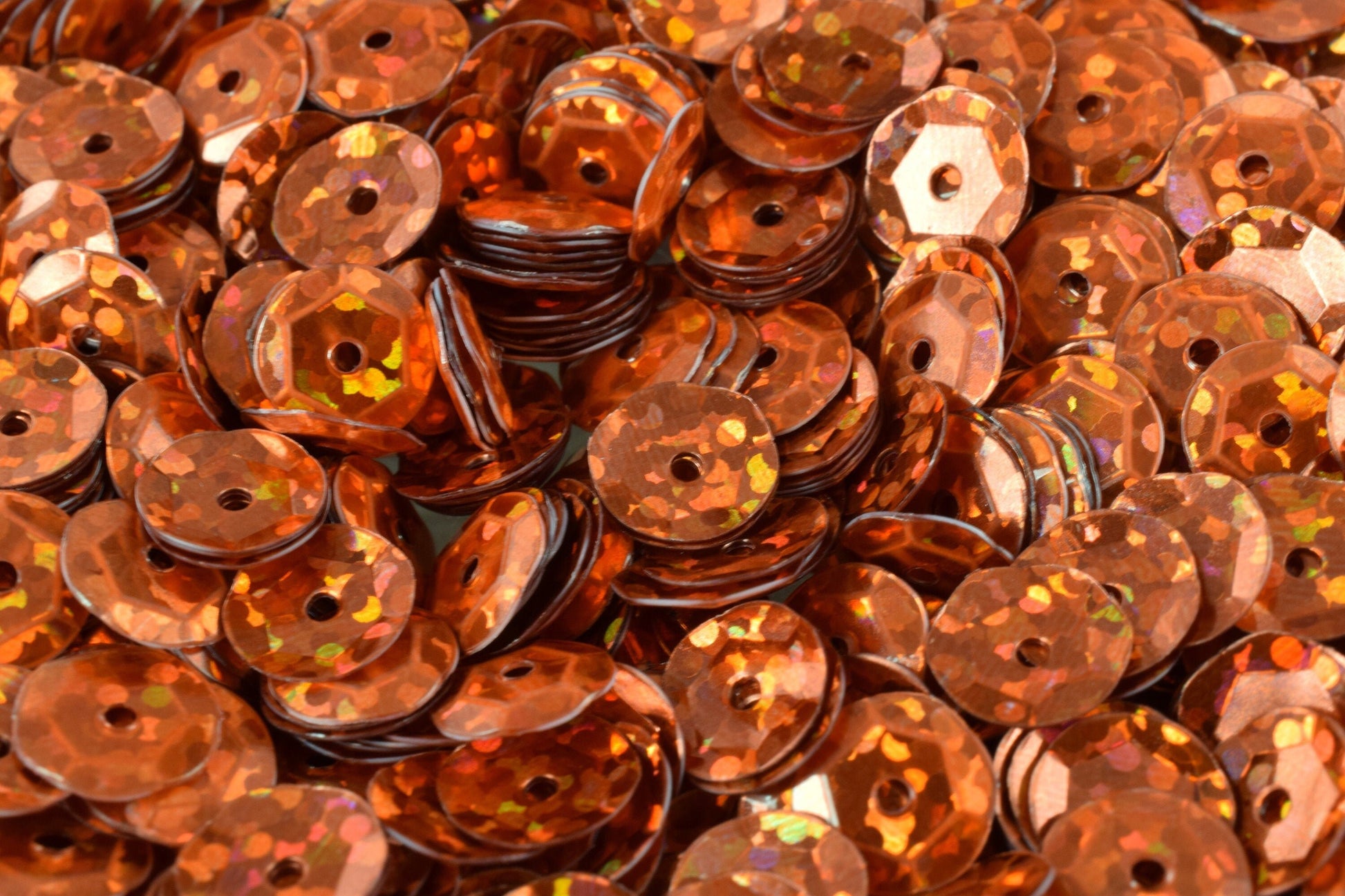 3/4/6mm Orange Copper Cup Glossy Sequins Sheen Round Sequins/Loose Paillettes,Wholesale Sequins,Shimmering Sequin Apparel...