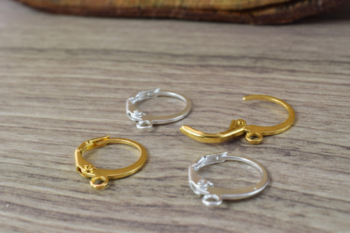 12mm Lever back with hole Earring Finding to make your own Earring,Silver Lever Back Ear Wires Earrings, 5 pair, Wholesale...