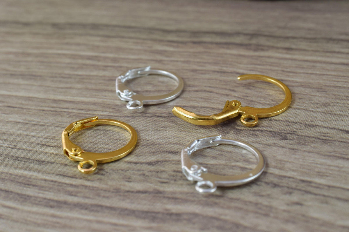 12mm Lever back with hole Earring Finding to make your own Earring,Silver Lever Back Ear Wires Earrings, 5 pair, Wholesale...