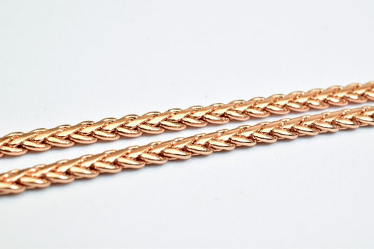 18K Rose Gold Filled EP Chain 17" Inches Long 3mm width 2mm Thickness CG223 jewelry making supplies - detail image 2