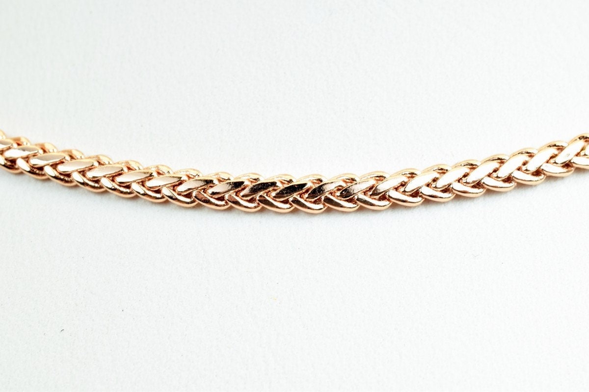 18K Rose Gold Filled EP Chain 17" Inches Long 3mm width 2mm Thickness CG223 jewelry making supplies - detail image 4