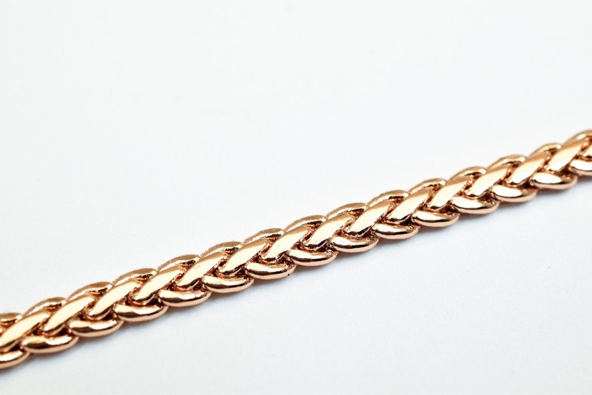 18K Rose Gold Filled EP Chain 17" Inches Long 3mm width 2mm Thickness CG223 jewelry making supplies - detail image 6