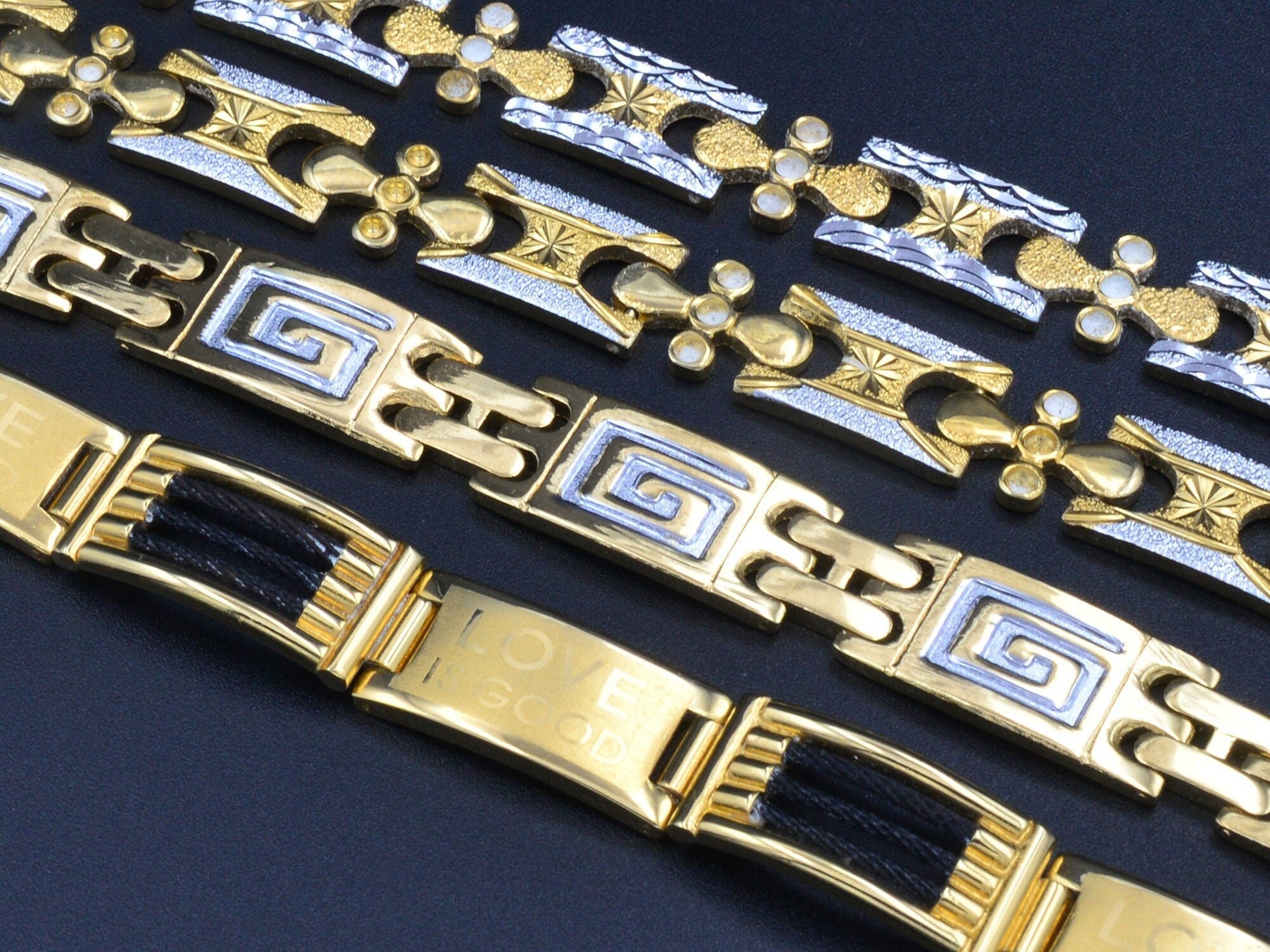 Women's/Men Gold Filled EP Bracelet Chain bohemian Bling for Jewelry Making tarnish resistant Women's/Men Gift and Love is...