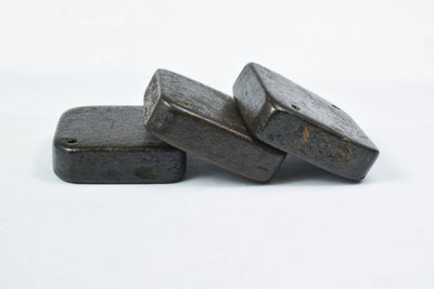 30 mm Square Two Hole Dark Wood Brown Wood Beads,Wooden Beading Tools, Large Dark Natural Wood Beads, Macrame Beads,Wooden...