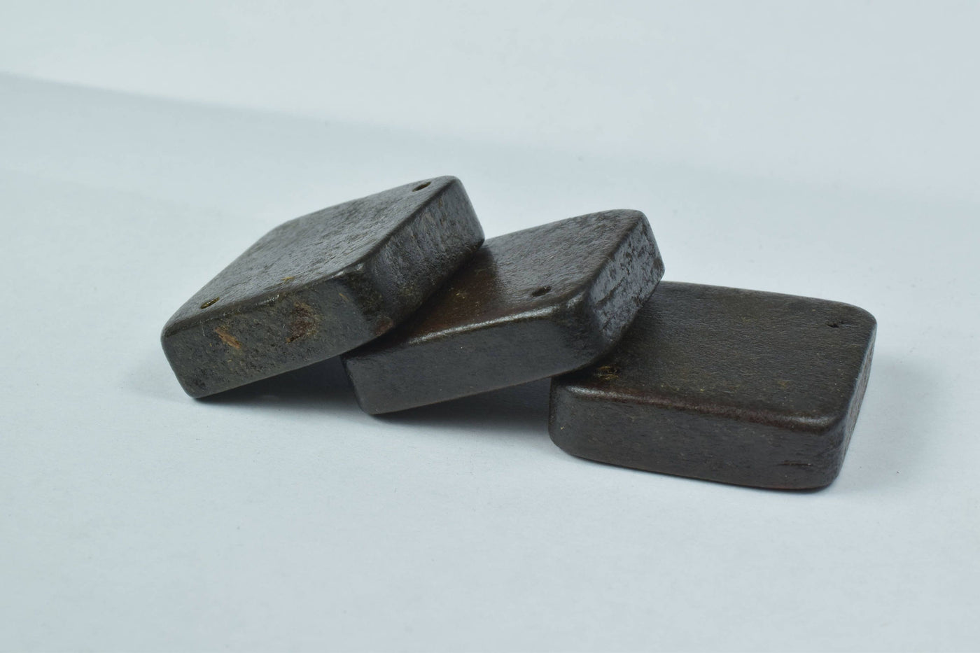 30 mm Square Two Hole Dark Wood Brown Wood Beads,Wooden Beading Tools, Large Dark Natural Wood Beads, Macrame Beads,Wooden...