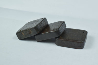 30 mm Square Two Hole Dark Wood Brown Wood Beads,Wooden Beading Tools, Large Dark Natural Wood Beads, Macrame Beads,Wooden...