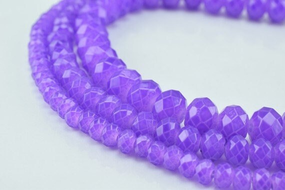 Glass Donut Rondelle Faceted Beads for Jewelry, Decoration, Chandelier 3x4mm, 4x6mm and 6x8mm. 3 Sizes Group 60 PCs each I...