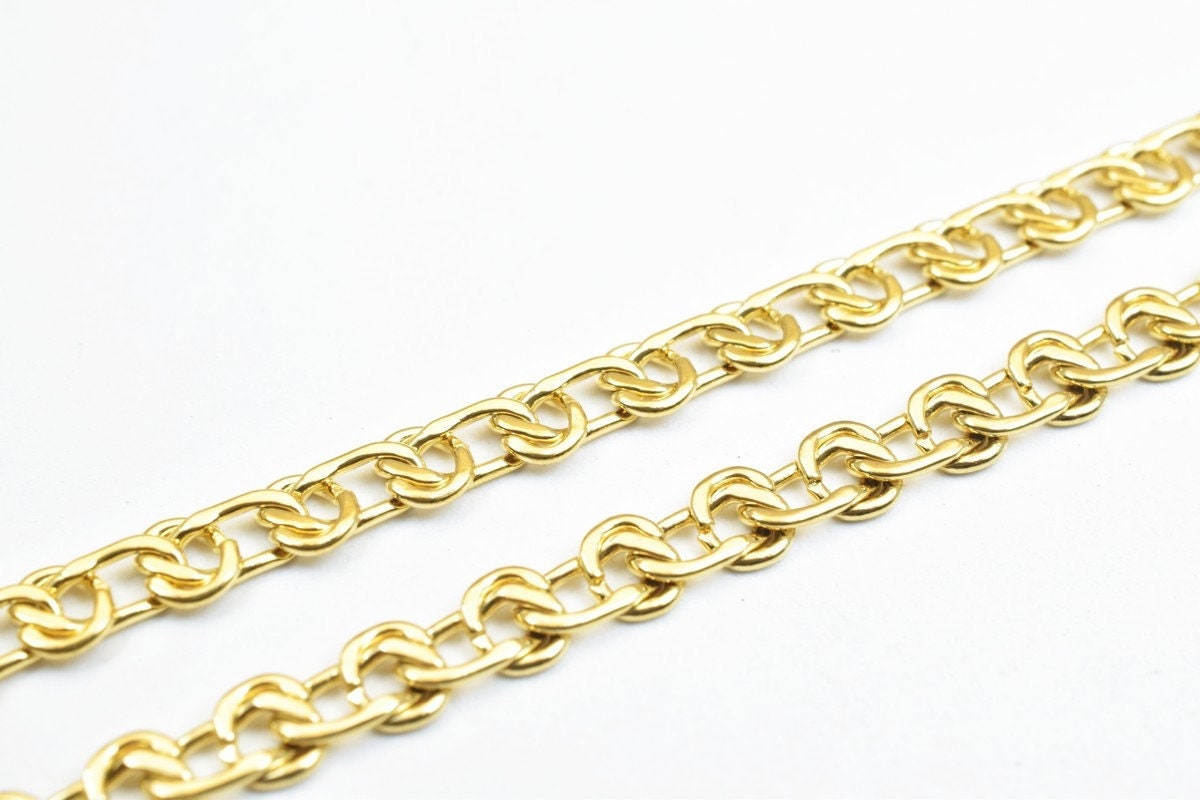 18K Gold Filled Chain 4mm Width: Tarnish Resistant Gold , Durable | 19.25 Inch Length, Clasp Included