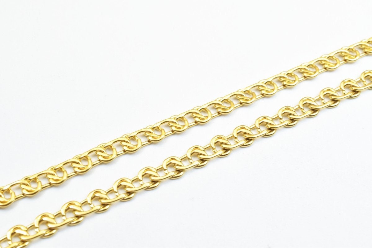 18K Gold Filled Chain 4mm Width: Tarnish Resistant Gold , Durable | 19.25 Inch Length, Clasp Included