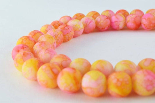 Glass Beads Matte Two Tone Rubber Over Glass Size 10mm Round For Jewelry Making Item#789222045920 jewelry making supplies