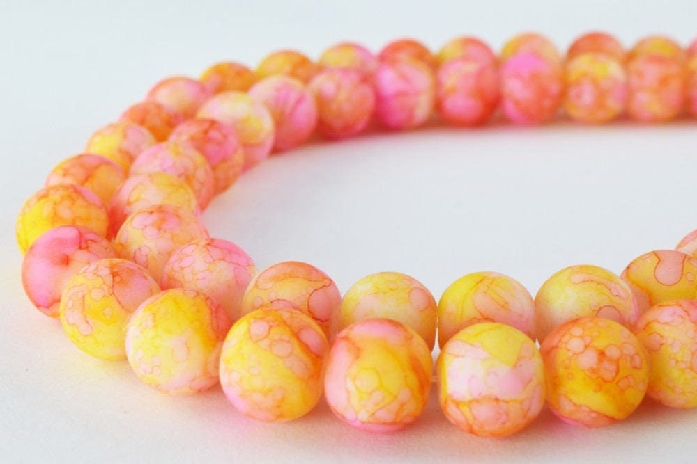 Glass Beads Matte Two Tone Rubber Over Glass Size 10mm Round For Jewelry Making Item#789222045920 jewelry making supplies...
