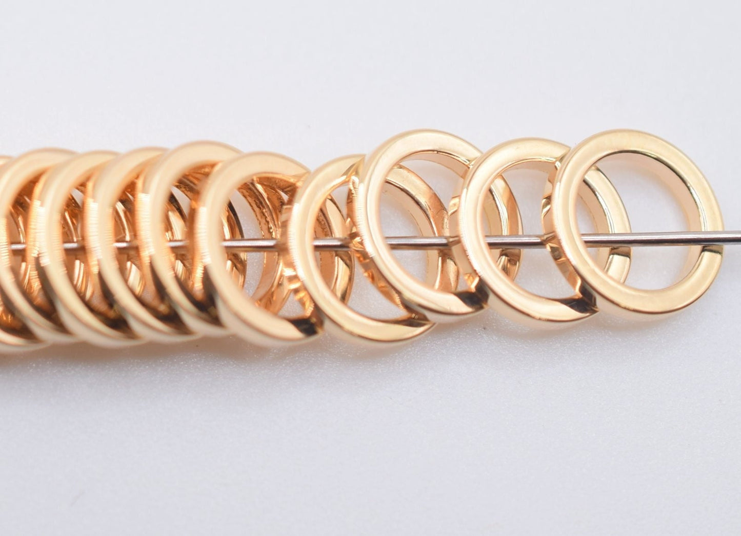 Closed Jump Rings Durable Gold Finish: Square Wire Findings, 8mm-12mm Sizes | Base, Tarnish Resistant | Jewelry Repair