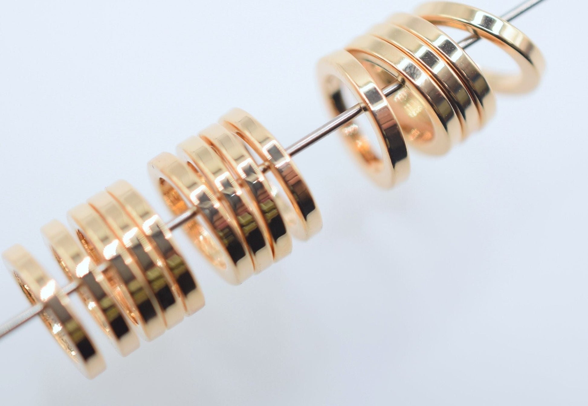 Closed Jump Rings Durable Gold Finish: Square Wire Findings, 8mm-12mm Sizes | Base, Tarnish Resistant | Jewelry Repair