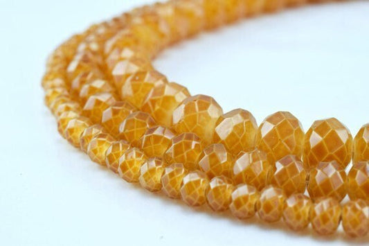 Glass Donut Rondelle Faceted Beads for Jewelry, Decoration, Chandelier 3x4mm, 4x6mm and 6x8mm. 3 Sizes Group 60 PCs each I...
