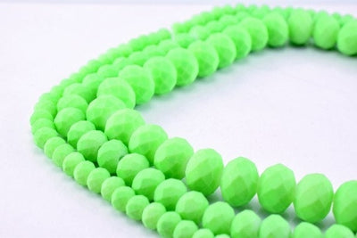 Matte Glass Beads Donut Rondelle Faceted for Jewelry Decoration Chandelier 3x4mm, 4x6mm and 6x8mm. 3 Sizes Group 60 PCs ea...