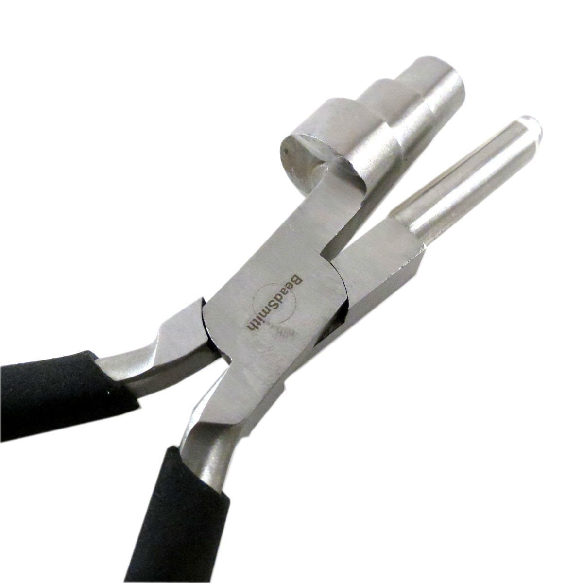 Wire Wrapper Looping Plier Set: Three Barrel Sizes, Stainless Steel, PVC Jaw | Jewelry Making Tool, Cushion Grip Handles, Nylon Hammer