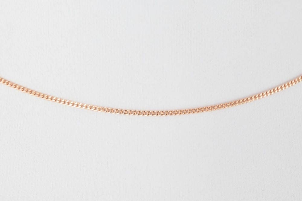 17 1/4" Inches Rose Gold Filled EP Cuban Link Chain, Cable Chain, Rose Gold Filled Chain Findings For Jewelry Making  CG18...