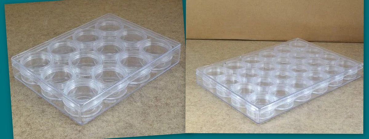 Plastic Storage organizer Container Box Case, 24 or 12 Compartments for Beads/Charms/Beads jewelry making supplies