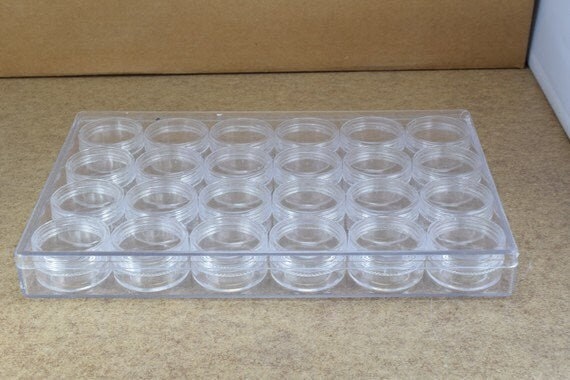 Plastic Storage organizer Container Box Case, 24 or 12 Compartments for Beads/Charms/Beads jewelry making supplies - detai...