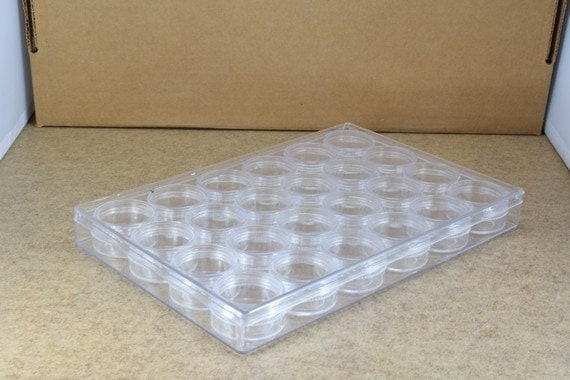 Plastic Storage organizer Container Box Case, 24 or 12 Compartments for Beads/Charms/Beads jewelry making supplies - detai...