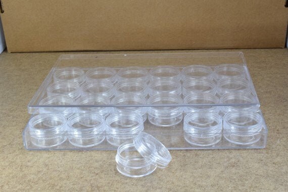 Plastic Storage organizer Container Box Case, 24 or 12 Compartments for Beads/Charms/Beads jewelry making supplies - detai...