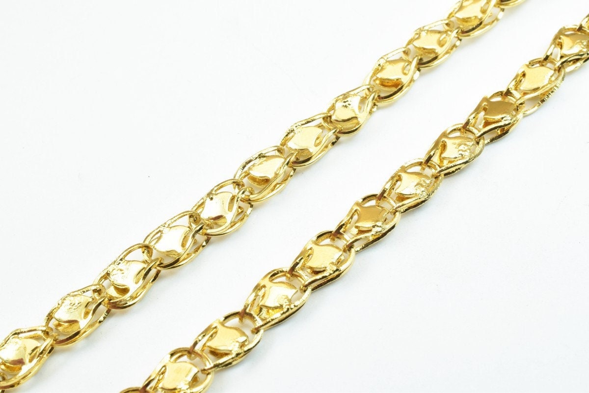 21" Inch 18K Gold Filled Look, EP tarnish resistant Chain Width 5.5mm, Thickness 3.5mm   CG272 jewelry making supplies