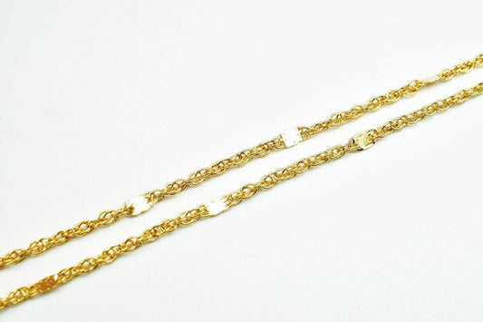 18K Pinky Gold Filled Look, EP Chain Size 17.25" Long 2mm Width 1.5mm Thick  CG367 jewelry making supplies