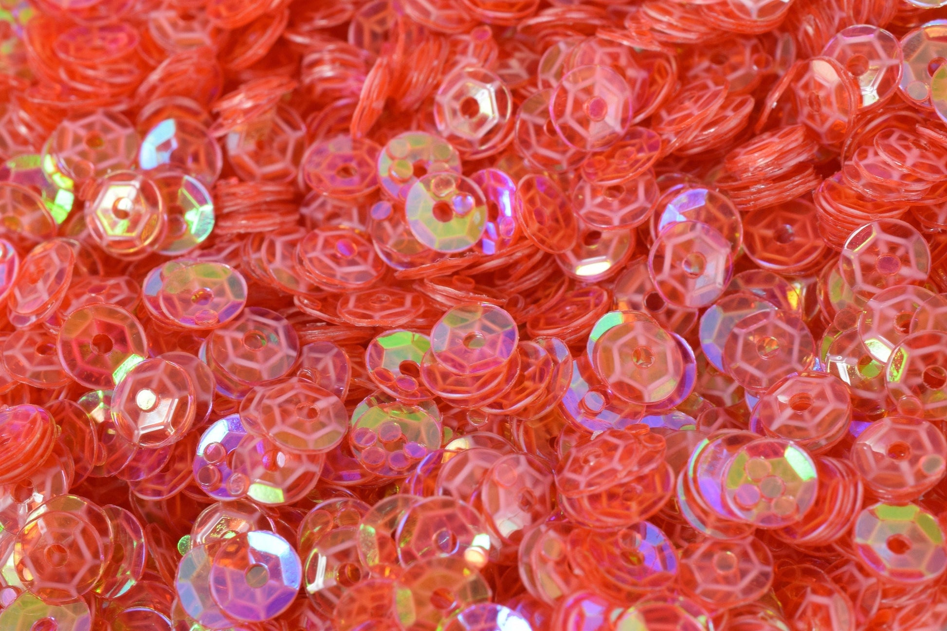 3/4/6mm Translucent Red Pink  Cup Glossy Iridescent Sequins Sheen Round Sequins/Loose Paillettes,Wholesale Sequins,Shimmer...
