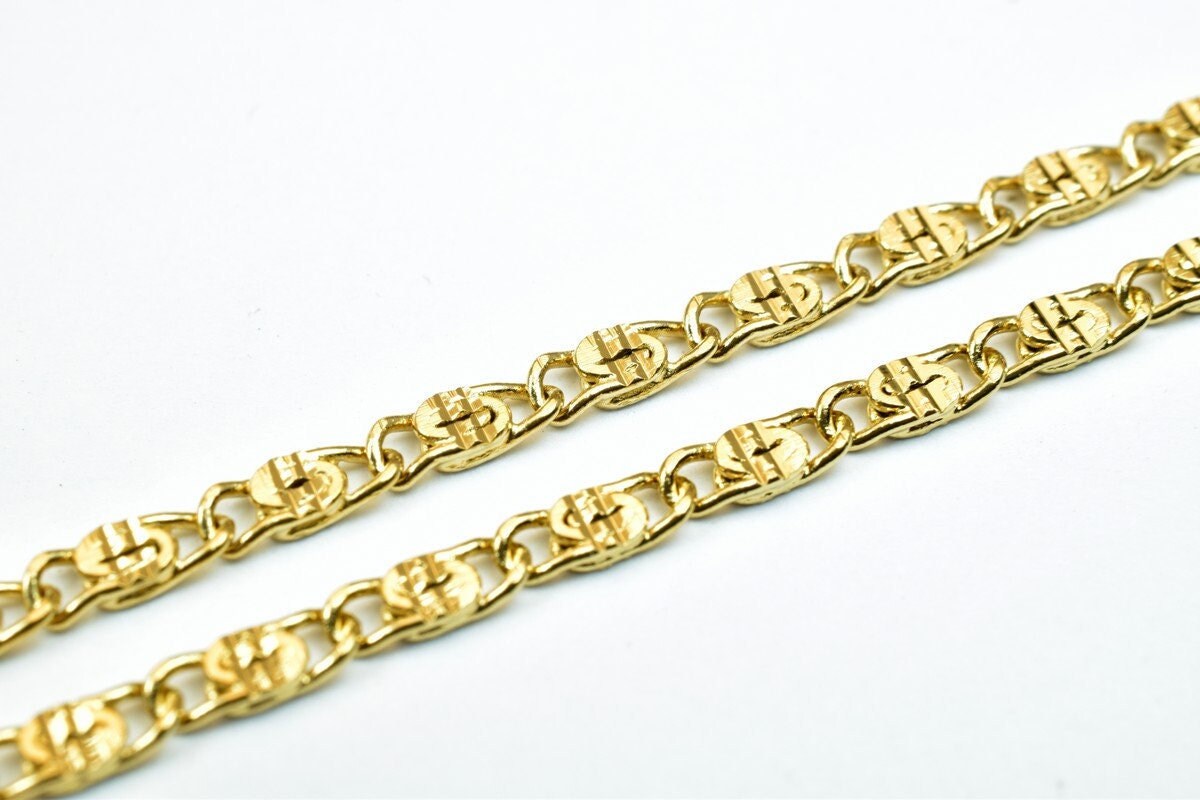 Gold Filled EP Chain 18KT Gold Filled Size 18" Long 2.5mm Width 1mm Thickness For Jewelry Making Item #CG351 jewelry makin...