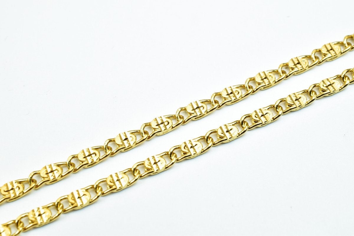 Gold Filled EP Chain 18KT Gold Filled Size 18" Long 2.5mm Width 1mm Thickness For Jewelry Making Item #CG351 jewelry makin...